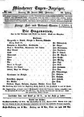 Münchener Tages-Anzeiger Sonntag 26. Januar 1862