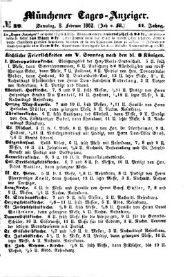 Münchener Tages-Anzeiger Samstag 8. Februar 1862