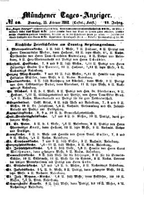 Münchener Tages-Anzeiger Samstag 15. Februar 1862