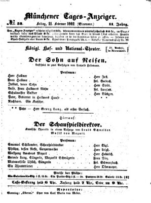 Münchener Tages-Anzeiger Freitag 21. Februar 1862