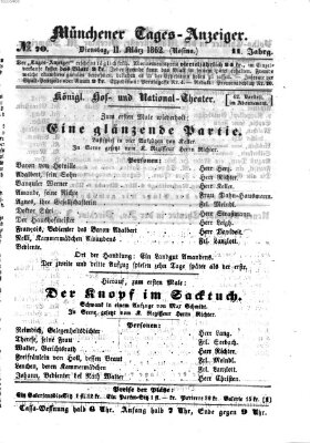 Münchener Tages-Anzeiger Dienstag 11. März 1862