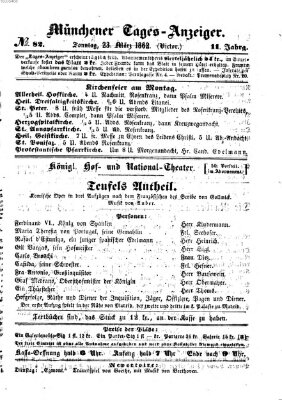 Münchener Tages-Anzeiger Sonntag 23. März 1862