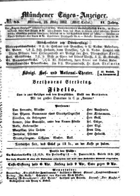 Münchener Tages-Anzeiger Mittwoch 26. März 1862