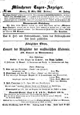 Münchener Tages-Anzeiger Montag 31. März 1862