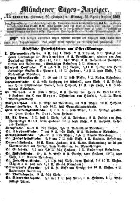 Münchener Tages-Anzeiger Sonntag 20. April 1862