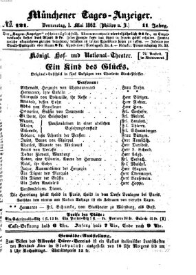 Münchener Tages-Anzeiger Donnerstag 1. Mai 1862