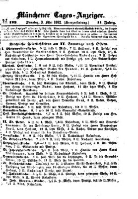 Münchener Tages-Anzeiger Samstag 3. Mai 1862