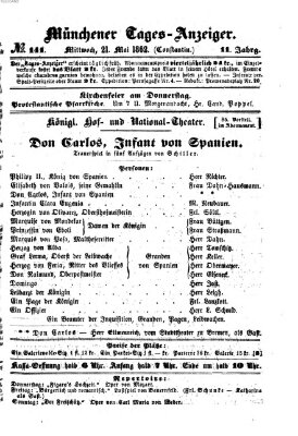 Münchener Tages-Anzeiger Mittwoch 21. Mai 1862