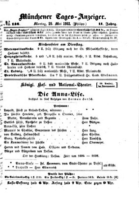 Münchener Tages-Anzeiger Montag 26. Mai 1862