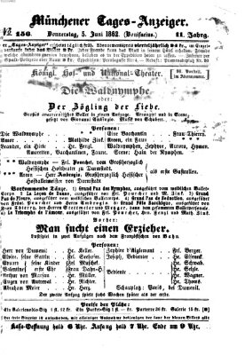 Münchener Tages-Anzeiger Donnerstag 5. Juni 1862