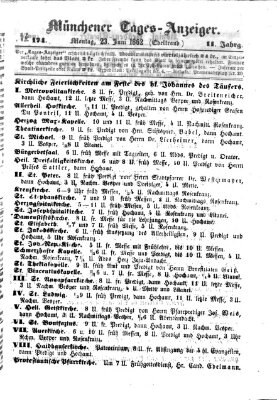 Münchener Tages-Anzeiger Montag 23. Juni 1862