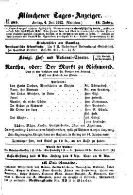 Münchener Tages-Anzeiger Freitag 4. Juli 1862