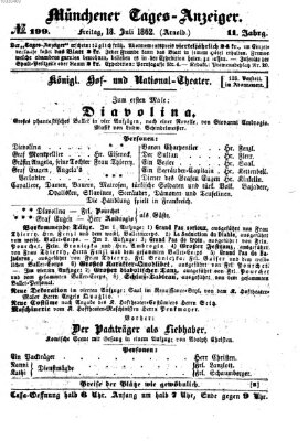 Münchener Tages-Anzeiger Freitag 18. Juli 1862