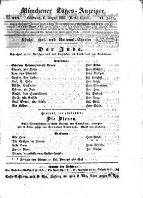 Münchener Tages-Anzeiger Mittwoch 6. August 1862