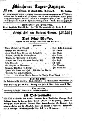 Münchener Tages-Anzeiger Mittwoch 13. August 1862