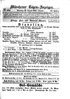 Münchener Tages-Anzeiger Dienstag 19. August 1862