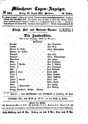 Münchener Tages-Anzeiger Freitag 22. August 1862