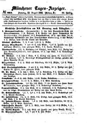 Münchener Tages-Anzeiger Samstag 23. August 1862