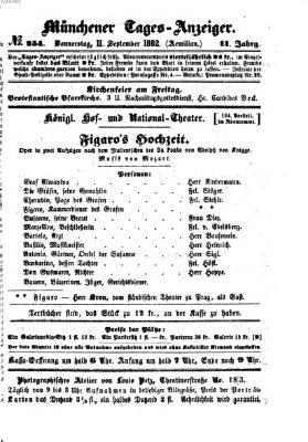 Münchener Tages-Anzeiger Donnerstag 11. September 1862