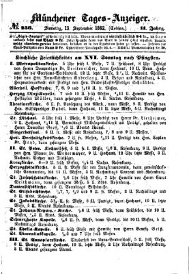 Münchener Tages-Anzeiger Samstag 13. September 1862