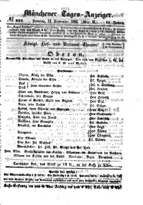 Münchener Tages-Anzeiger Sonntag 14. September 1862