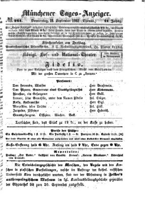 Münchener Tages-Anzeiger Donnerstag 18. September 1862