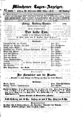 Münchener Tages-Anzeiger Freitag 26. September 1862