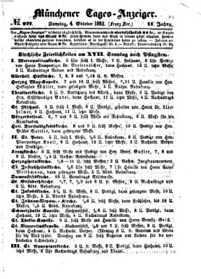 Münchener Tages-Anzeiger Samstag 4. Oktober 1862