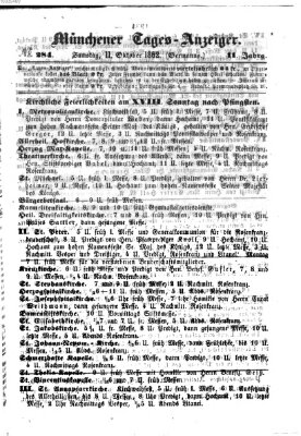 Münchener Tages-Anzeiger Samstag 11. Oktober 1862