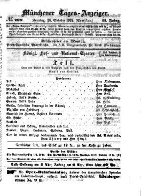 Münchener Tages-Anzeiger Sonntag 26. Oktober 1862