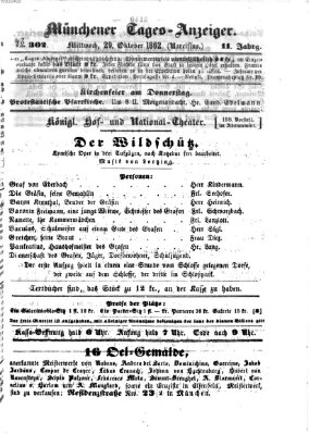 Münchener Tages-Anzeiger Mittwoch 29. Oktober 1862