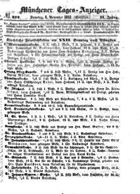 Münchener Tages-Anzeiger Samstag 8. November 1862