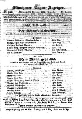 Münchener Tages-Anzeiger Mittwoch 26. November 1862