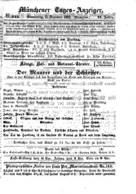 Münchener Tages-Anzeiger Donnerstag 11. Dezember 1862