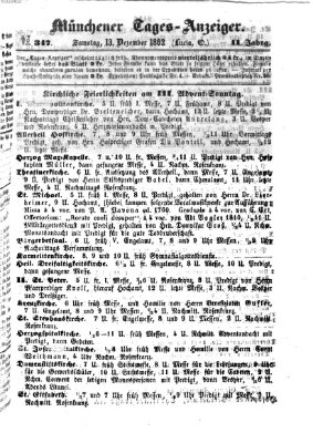 Münchener Tages-Anzeiger Samstag 13. Dezember 1862