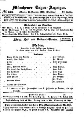 Münchener Tages-Anzeiger Montag 15. Dezember 1862