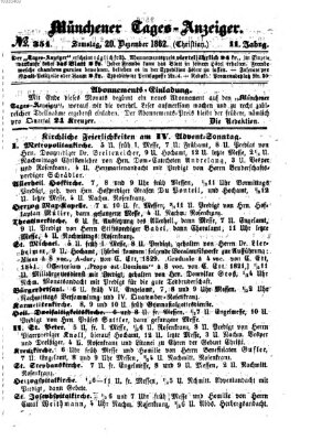 Münchener Tages-Anzeiger Samstag 20. Dezember 1862