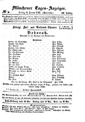 Münchener Tages-Anzeiger Freitag 9. Januar 1863