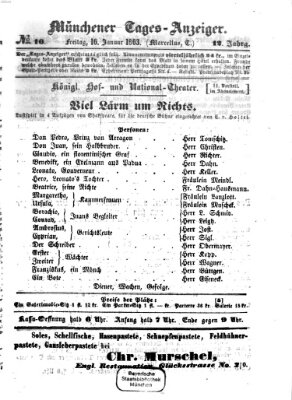 Münchener Tages-Anzeiger Freitag 16. Januar 1863