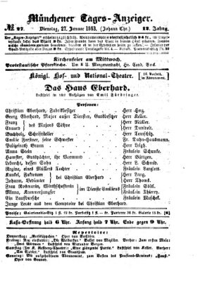 Münchener Tages-Anzeiger Dienstag 27. Januar 1863