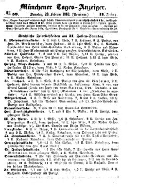 Münchener Tages-Anzeiger Samstag 28. Februar 1863