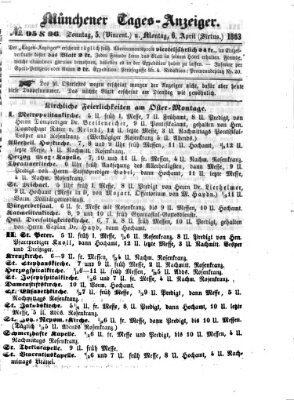 Münchener Tages-Anzeiger Sonntag 5. April 1863