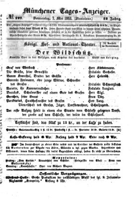 Münchener Tages-Anzeiger Donnerstag 7. Mai 1863