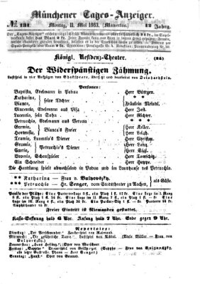 Münchener Tages-Anzeiger Montag 11. Mai 1863