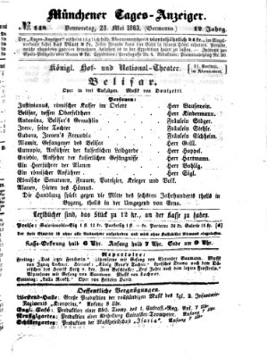 Münchener Tages-Anzeiger Donnerstag 28. Mai 1863