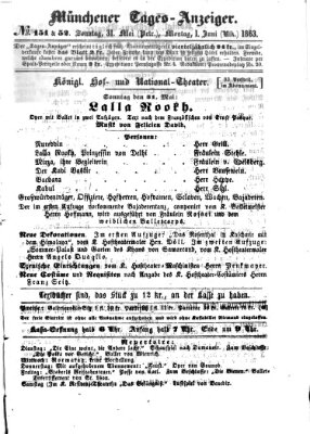 Münchener Tages-Anzeiger Sonntag 31. Mai 1863