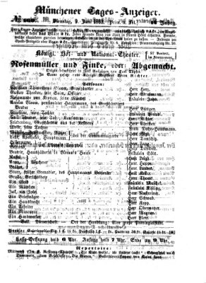 Münchener Tages-Anzeiger Dienstag 9. Juni 1863