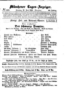 Münchener Tages-Anzeiger Sonntag 21. Juni 1863