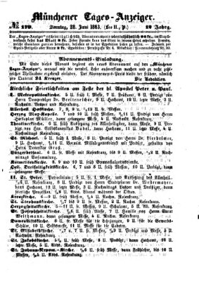 Münchener Tages-Anzeiger Sonntag 28. Juni 1863