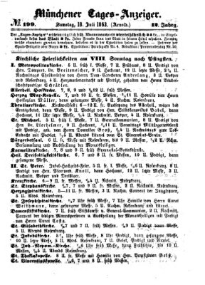 Münchener Tages-Anzeiger Samstag 18. Juli 1863